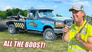 We TRIPLED The Horsepower On Our Tow Truck!!! (RIP Driveshaft)