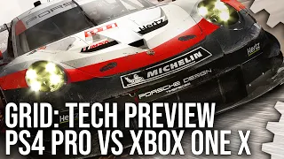 [4K] GRID Tech Preview: PS4 Pro vs Xbox One X Graphics Comparison