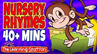 Five Little Monkeys Jumping on the Bed - Popular Nursery Rhymes Playlist for Children