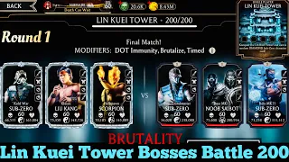 Lin Kuei Tower Bosses Battle 200 Fights + Rewards | MK Mobile 2021