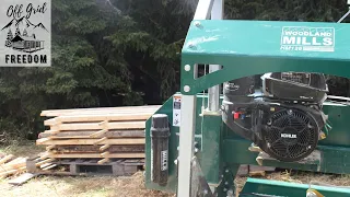 Milling 2x6's for the Off Grid Cabin with a Woodland Mills HM126 Sawmill