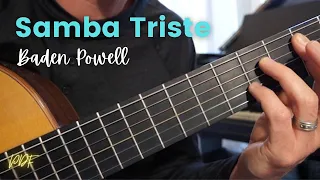 "Samba Triste" with free TAB pdf | Baden Powell | Solo Classical Guitar | Fingerstyle |