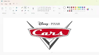 How to draw the Cars (film) logo using MS Paint | How to draw on your computer