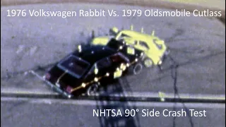 1979 Oldsmobile Cutlass Into 1976 Volkswagen Rabbit  NHTSA 90° Side Impact