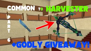 Common to Harvester Part 6! HUGE WINS!!!(MM2 Trading Montage) (GODLY GIVEAWAY)