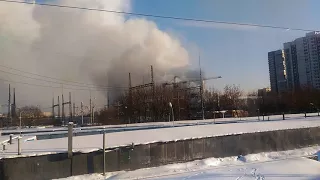 Пожар у метро Петровско-Разумовская.