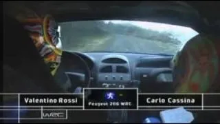 Valentino Rossi Crashes-WRC Rally GB 2002