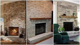 20+ Best Stone Fireplace Ideas Designs 2024 | Living Room Interior With Stone Wall Fire Place