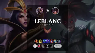 LeBlanc Mid vs Akali - KR Grandmaster Patch 12.7