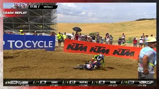 Geerts crash | MX2 Race 2 | MXGP of Spain 2022 #MXGP #Motocross