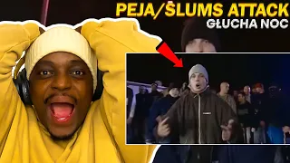 FIRST TIME HEARING PEJA !! Peja/Slums Attack - Głucha Noc (POLISH RAP REACTION !!!)