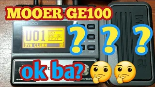 MOOER GE100 UNBOXING, CREATING PATCH AND SOUND TESTING.