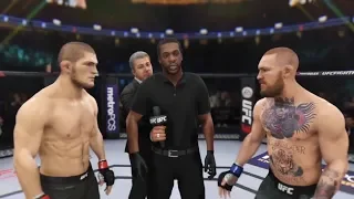 UFC 229 Khabib Nurmagomedov vs Conor McGregor fight simulation UFC 3