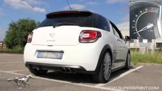 Citroen DS3 Racing sound with Supersprint full exhaust  - revving!