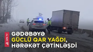 Gədəbəyə yağan qarın hündürlüyü 20 sm-ə çatdı – APA TV