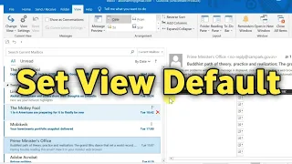 Change Outlook View to Default Settings | Reset Microsoft Outlook View Back to Normal