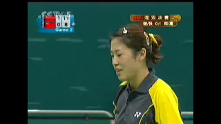 [Badminton][AsianGames][2006] WDF Zheng Bo Gao Ling (CHN) vs Xie Zhongbo Zhang Yawen (CHN) Part 2