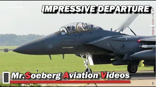 IMPRESSIVE Departure 4x F-15E STRIKE EAGLE at Volkel