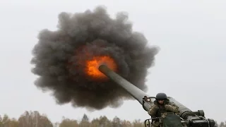 Monstrous Ukrainian Artillery Action During Heavy Live Fire Combat Training  2S7 Pion, Msta B, D 20