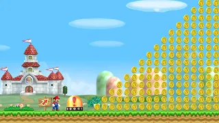 Can Mario collect 999 Coins and Item Blocks in New Super Mario Bros. Wii