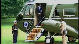 President Reagan's Arrival via Marine One on July 10, 1984