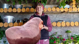Huge Beef Liver Steak! - How to make the best Liver Recipes in the village?