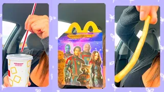 1 Minute Satisfying Unboxing McDonald's GUARDIANS of THE GALAXY 3 Happy Meal Toy ASMR No Talking