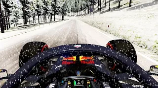 DRIVING AN F1 CAR ON A SNOW HILLCLIMB! (F1 Car on Snow/Ice!)