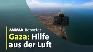 Unterwegs mit einem Hilfsflug über Gaza | ARD-Morgenmagazin