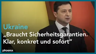 Ukraine-Russland-Konflikt: Präsident  Selensky mit litauischen und polnischen Amtskollegen