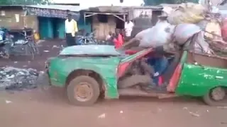 Scrap car still in use Africa