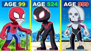 Surviving 999 Years as Spiderman Family In GTA 5!