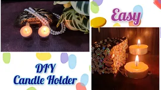 DIY Easy candle Holder|cement tealight candle stand|Ganapati Decoration Idea #decorlifewithdrjaya