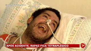 Rapaz fica tetraplégico após acidente de moto