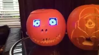 Raspberry Pi Pumpkin LED Matrix Eyes