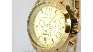 MICHAEL KORS WATCH MK5605 BRADSHAW GOLD TONE REVIEW WOMENS MK5605 マイケル・コース ブラッドショー ゴールド レビュー レディース