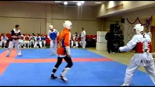 Taekwondo WTF. Тренировка в ДЮСШ Энтузиаст. Спарринги. 12.01.2013