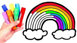 How to draw Rainbow 🌈 for kids and toddlers 😄