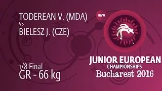 1/8 GR - 66 kg: V. TODEREAN (MDA) df. J. BIELESZ (CZE), 4-2