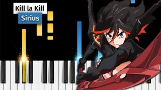 Kill la Kill OP1 - Sirius - Piano Tutorial / Piano Cover