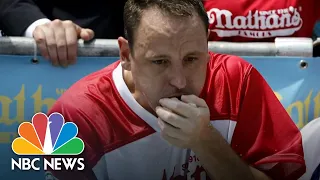 Joey Chestnut Sets New Record At Nathan's Hot Dog Eating Contest | NBC News