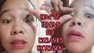 HOW TO REMOVE DIY FALSE EYELASHES EXTENSION | MLEN DIARY FALSE EYELASHES EXTENSION