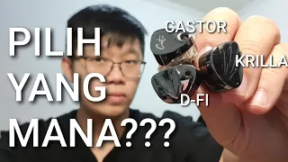 REVIEW DAN PERBANDINGAN KZ KRILLA, KZ CASTOR BLACK, KZ DFI