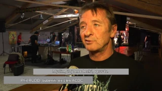 Phil Rudd ex ACDC drummer at Attic rock klub Litvínov