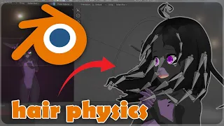 |Blender 3.3.1| Create a simple HAIR PHYSICS for animations (wiggle add-on)