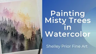 Misty Trees in Watercolor