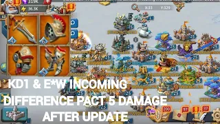 KD1 & E*W COME FOR MY RALLY TRAP..DECREASED PACT 5 DAMAGE AFTER UPDATE ?? LORDS MOBILE