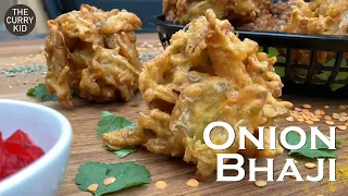 How to cook takeaway style Onion Bhajis at home in less than 10 minutes | Makes 8 Bhaji