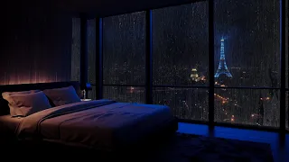 Rain Sound for Sleep in Dark Bedroom Space (No Ads) 🌿- Deep Sleep and Stress Relief