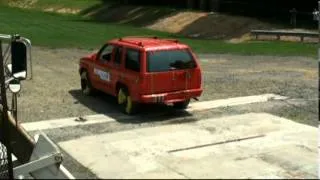 Ford Explorer Fuel System Crash Test: 70 MPH (Real Time)